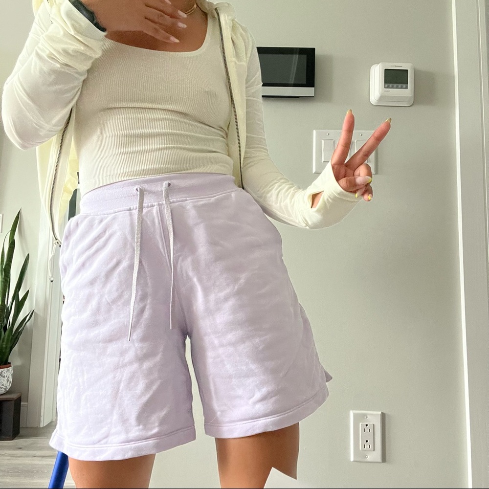 Lululemon all yours high rise shorts 7” lavender dew